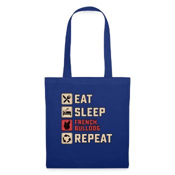 Eat Sleep French Bulldog - Tote Bag - royal blue - Front