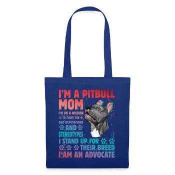 Pitbull drôle de dicton - Sac en tissu - bleu royal - Devant