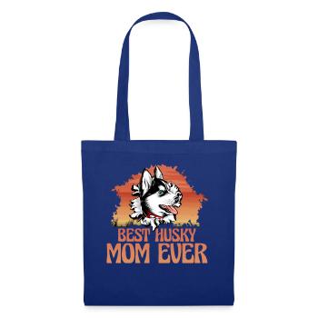 Best Husky Mom ever - Stoffbeutel - Royalblau - Vorne