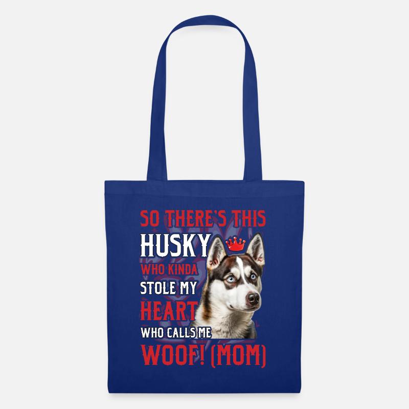 Husky Mom - Stoffbeutel - Royalblau