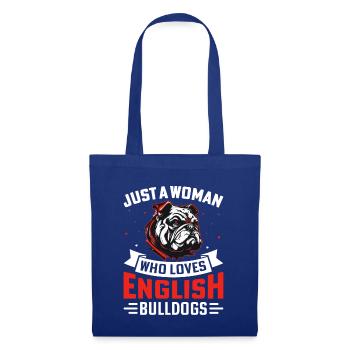 Just a woman who loves english bulldogs - Tote Bag - royal blue - Front