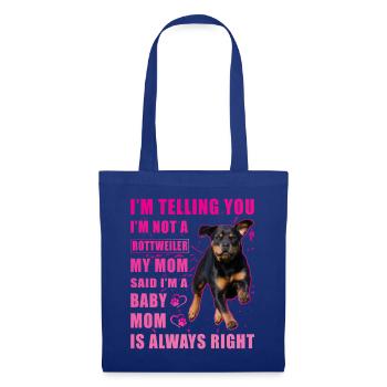 Dicton Rottweiler - Sac en tissu - bleu royal - Devant