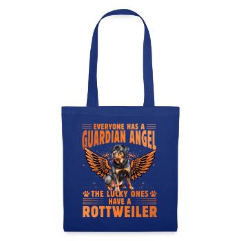 Ange gardien Rottweiler - Sac en tissu - bleu royal - Devant