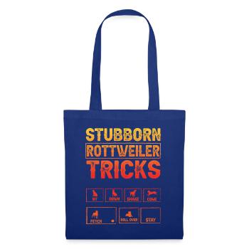 Stubborn Rottweiler Tricks - Stoffbeutel - Royalblau - Vorne