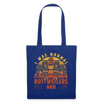 I was normal 2 Rottweilers ago - Stoffbeutel - Royalblau - Vorne