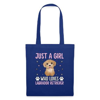 Juste une fille qui aime Labrador Retriver - Sac en tissu - bleu royal - Devant