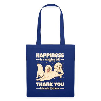Happiness is a wagging tail thank you Labrador - Stoffbeutel - Royalblau - Vorne