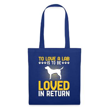 To Love a Lab is to be loved in return - Tote Bag - royal blue - Front