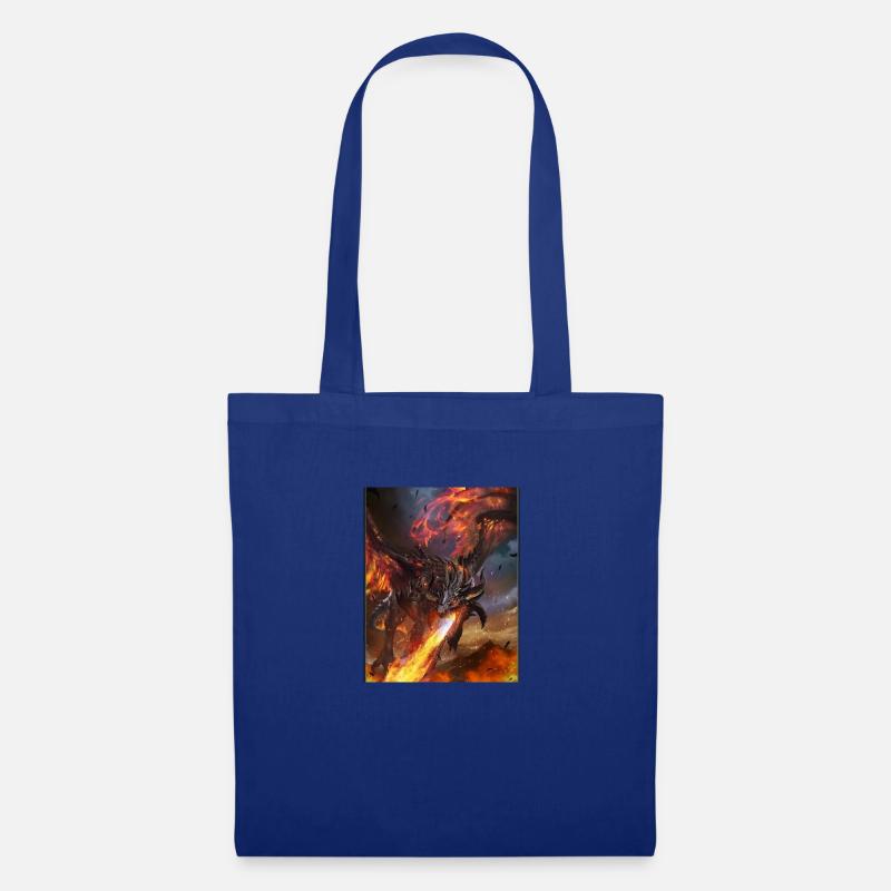 Tobender Drache - Stoffbeutel - Royalblau