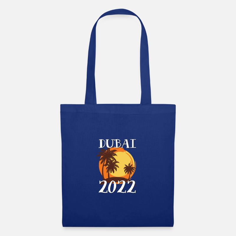 Dubai 2022 Palmen - Stoffbeutel - Royalblau