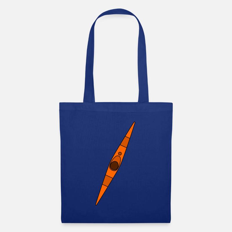 oranges Kajak - Stoffbeutel - Royalblau