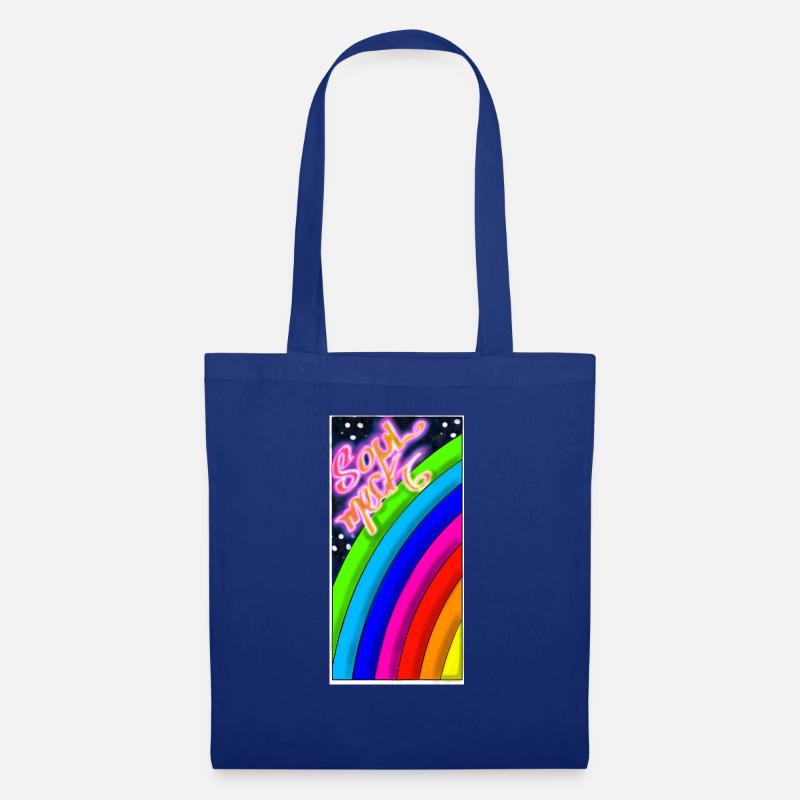 Regenbogen - Stoffbeutel - Royalblau