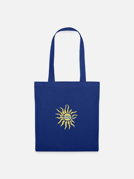 Sonne - Stoffbeutel - Royalblau