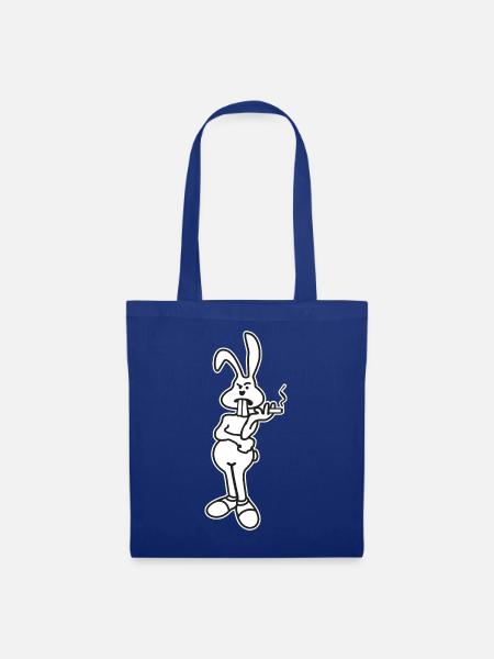 Osterhase verweigert Eier - Eier-Knappheit? - Stoffbeutel - Royalblau