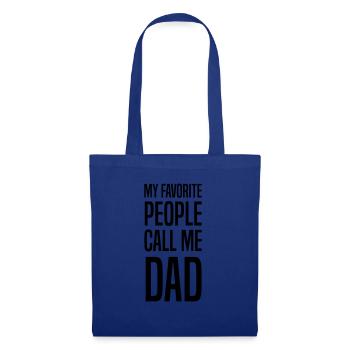 Mes gens préférés m'appellent Papa - Sac en tissu - bleu royal - Devant