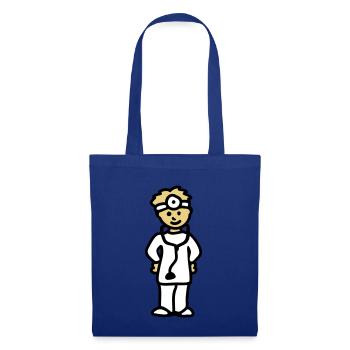 Docteur: 3 - Sac en tissu - bleu royal - Devant