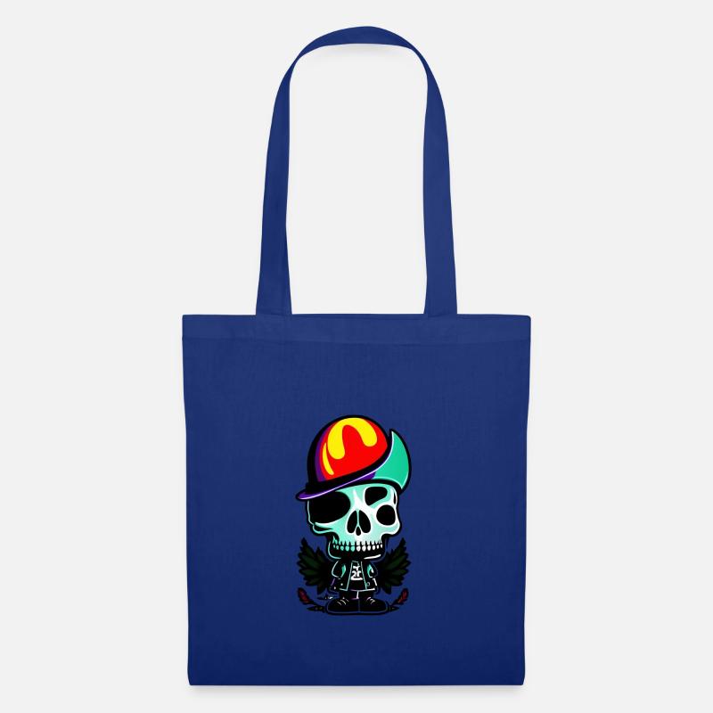 Sqelette multicolore - Sac en tissu - bleu royal