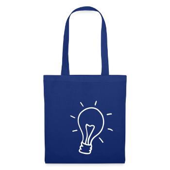 Glühbirne,hell,Lampe,Glühlampe,Birne, - Stoffbeutel - Royalblau - Vorne