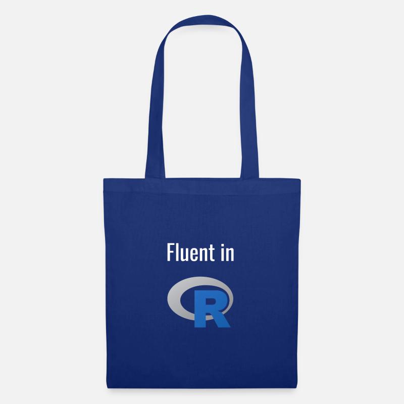 Fluent in R - Stoffbeutel - Royalblau