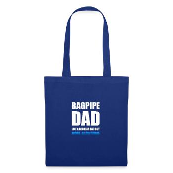 Musicien écossais cornemuse - Sac en tissu - bleu royal - Devant
