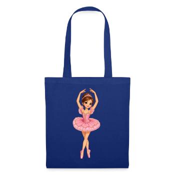 Rosa Balletttänzerin Design - Stoffbeutel - Royalblau - Vorne