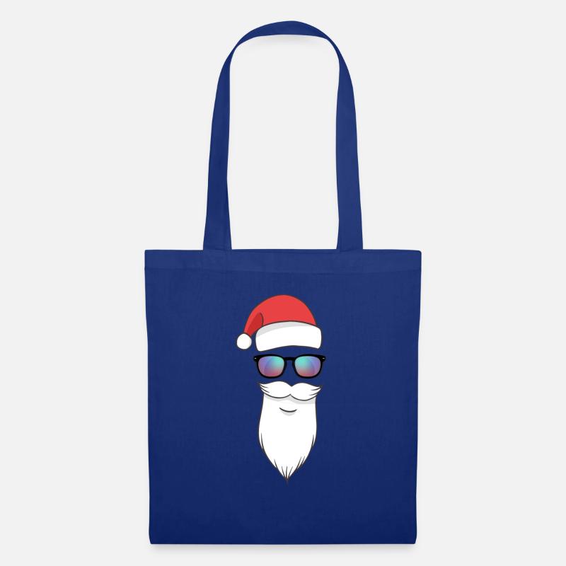 Weihnachtsmann mit Sonnenbrille - Stoffbeutel - Royalblau