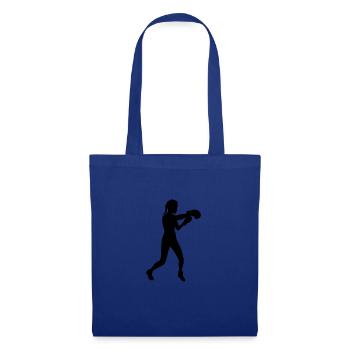 boxe féminine - Sac en tissu - bleu royal - Devant