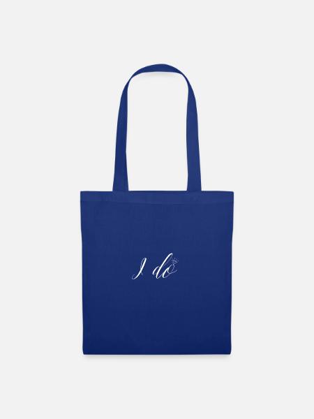 Braut: I do - Stoffbeutel - Royalblau