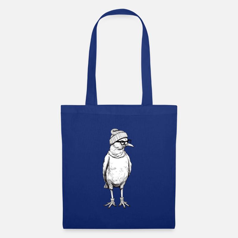 Hipster Möwe - Stoffbeutel - Royalblau