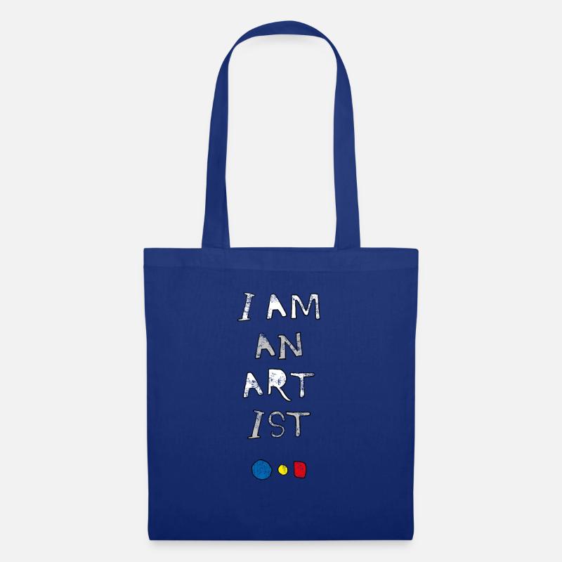 Ich bin ein Künstler - ich bin Kunst - Stoffbeutel - Royalblau
