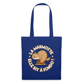 Groundhog cycling at full throttle - Tote Bag - royal blue - Front