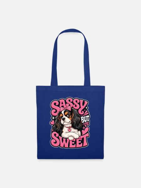 Kavallerier King Charles Spaniel - Stoffbeutel - Royalblau