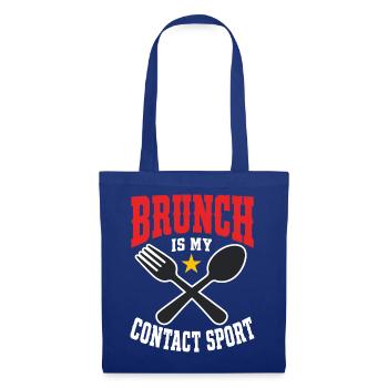 Brunch Is a Contact Sport – Brunch Humor - Stoffbeutel - Royalblau - Vorne