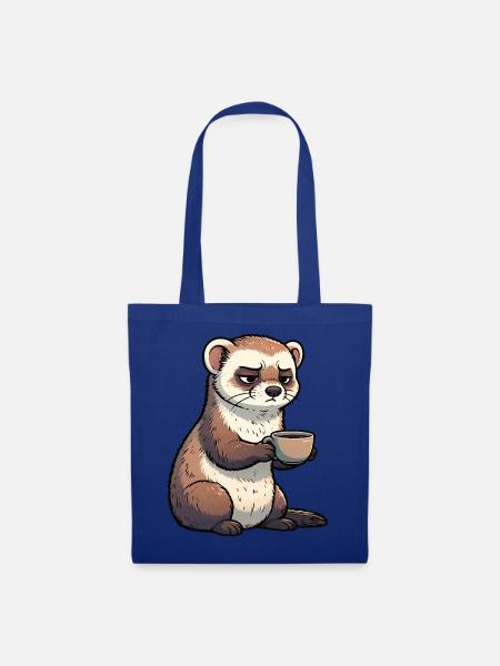 Frettchen Frettchenhalter Frettchenbesitzer - Stoffbeutel - Royalblau