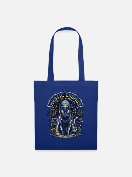 Mystic Cat - Stoffbeutel - Royalblau