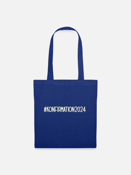 Konfirmation 2024 Konfi Kirche #Konfirmation2024 - Stoffbeutel - Royalblau
