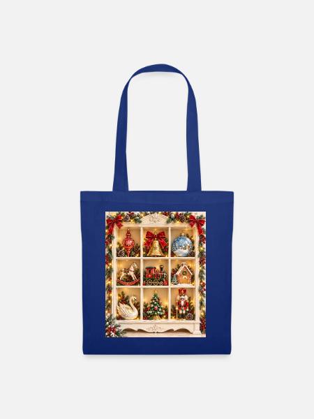 Weihnachts-Kuriositätenschrank - Stoffbeutel - Royalblau