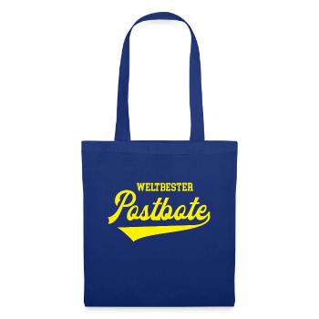 Weltbester Postbote Bester Zusteller Briefträger - Stoffbeutel - Royalblau - Vorne