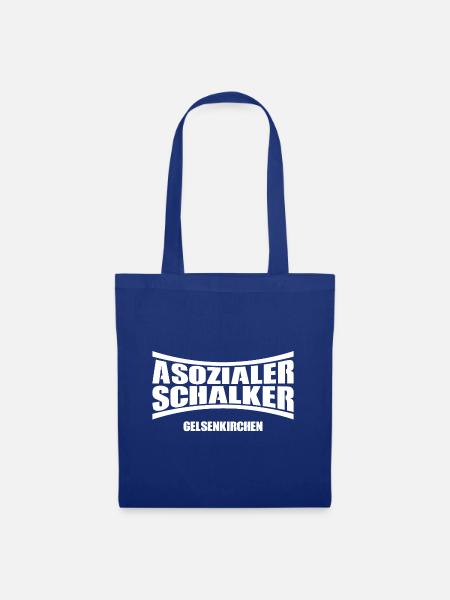 Asozialer Schalker Gelsenkirchen Fan Clean Edition - Stoffbeutel - Royalblau