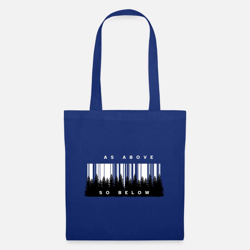As Above So Below Forest Barcode - Tote Bag - royal blue