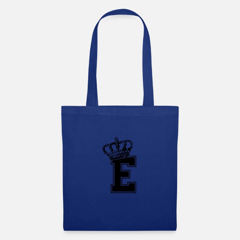 Buchstabe E King - Stoffbeutel - Royalblau