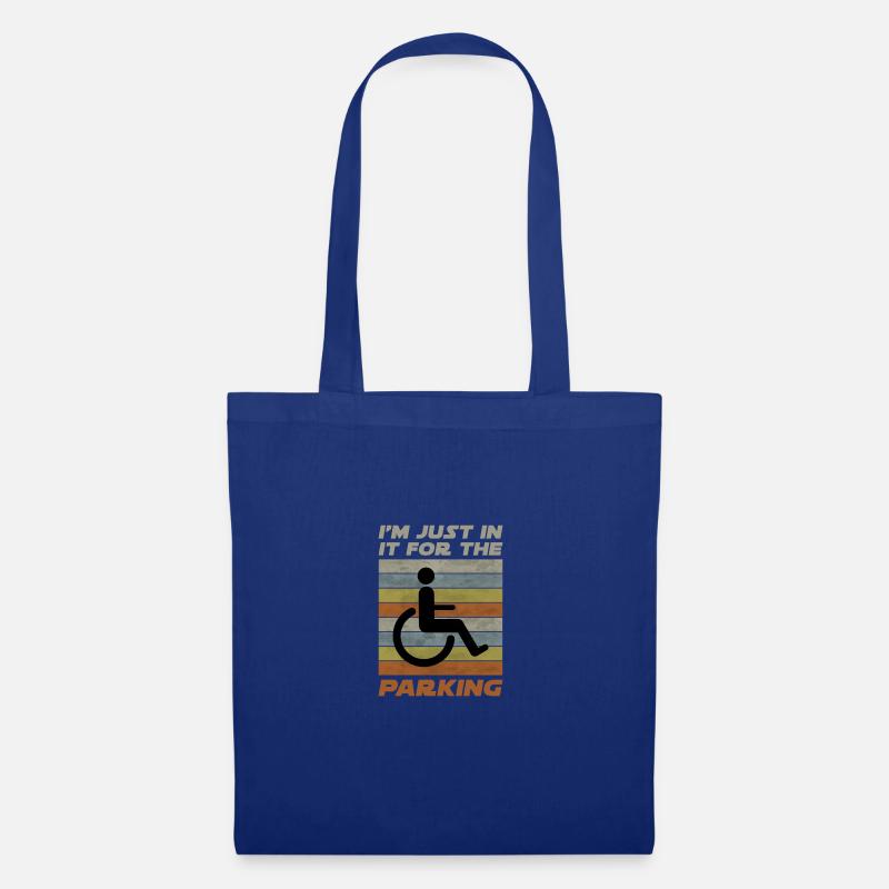 Behindert Rollstuhl Behinderung Handicap Geschenk - Stoffbeutel - Royalblau