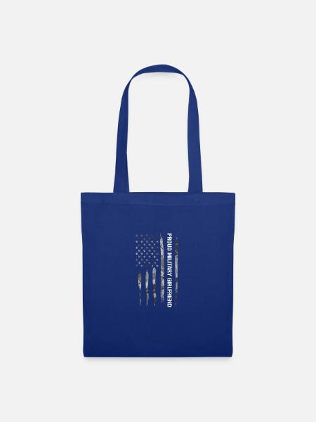 Proud Military Girlfriend - Stoffbeutel - Royalblau
