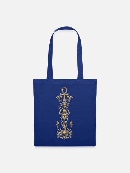 Heilige ägyptische Symbole - Stoffbeutel - Royalblau