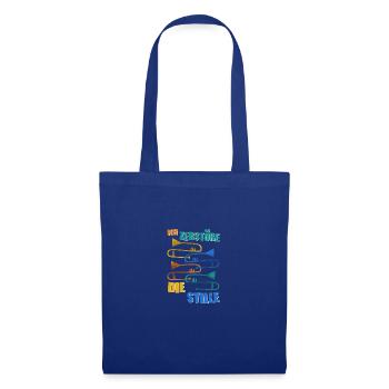 Posaune Orchester Geschenk Instrument - Stoffbeutel - Royalblau - Vorne