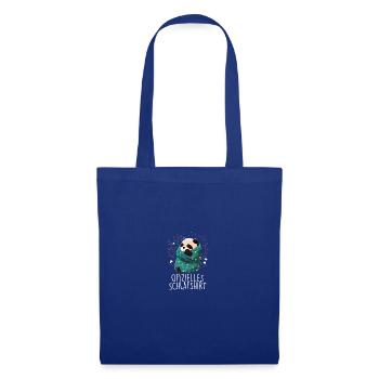 Offizielles Schlafshirt Panda Pandabär Nachtshirt - Stoffbeutel - Royalblau - Vorne