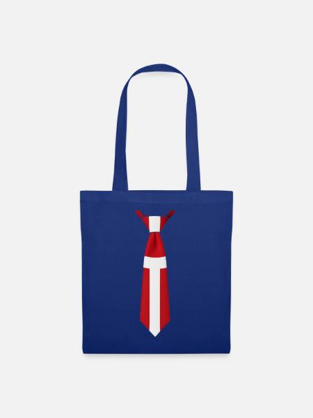 Denmark Tie – Flaggendesign - Stoffbeutel - Royalblau