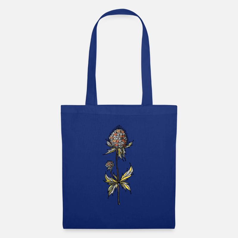 Blume - Stoffbeutel - Royalblau