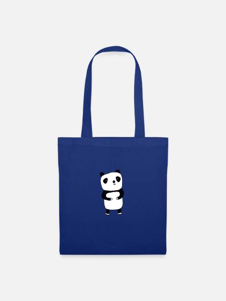 Panda - Stoffbeutel - Royalblau