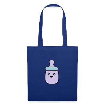 babyflasche 02 - Stoffbeutel - Royalblau - Vorne